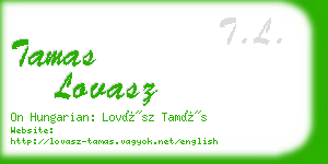 tamas lovasz business card
